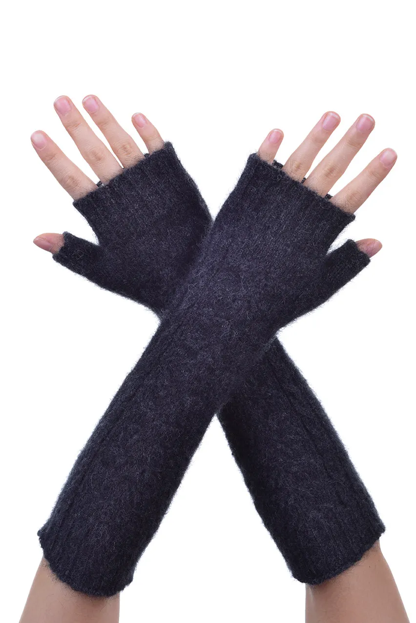 McDonald - Merino Wool & Possum Fur Long Fingerless Glove