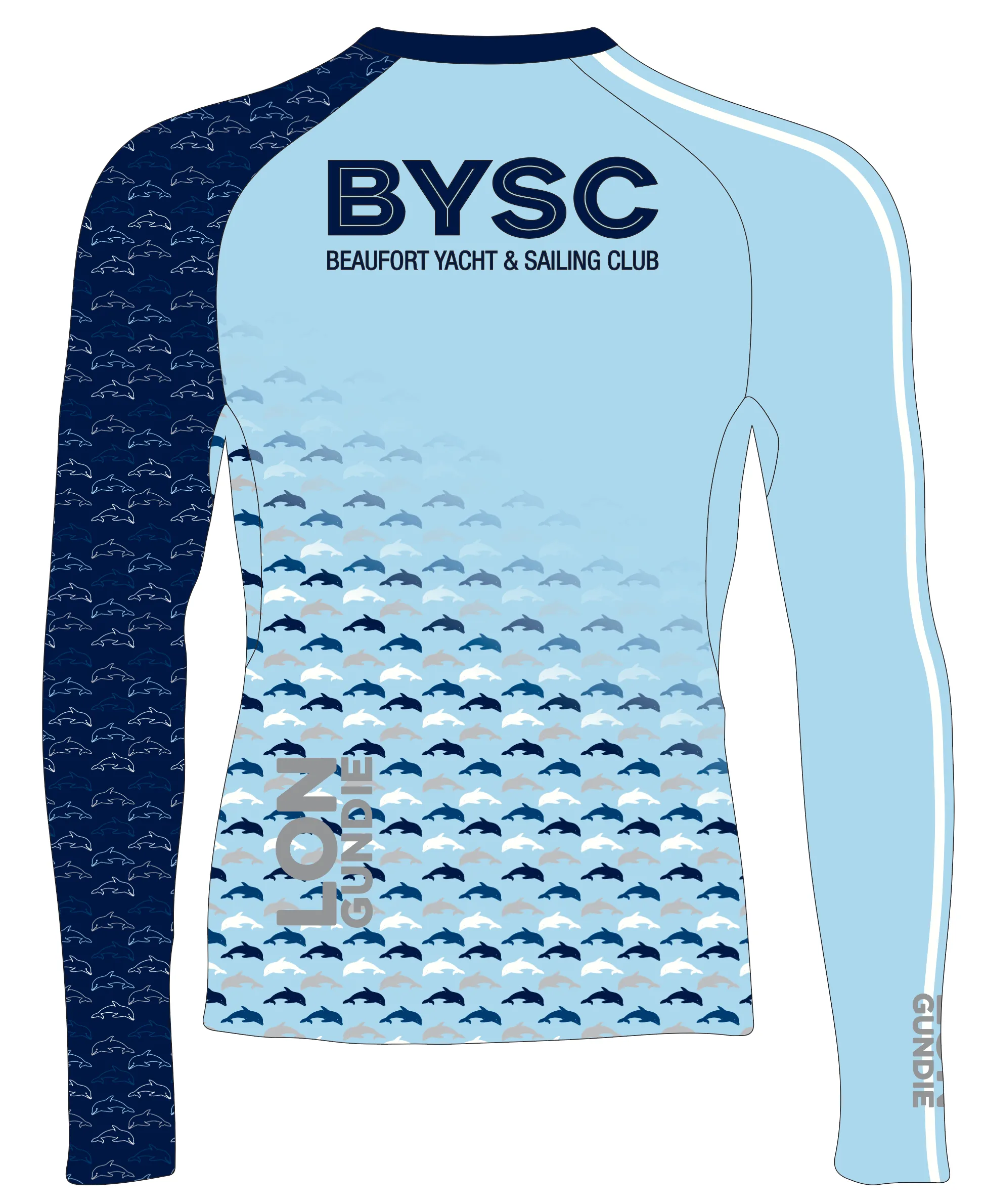 MEN TECH-TEE TOP LONG SLEEVE LT BLUE | BEAUFORT Y&S CLUB