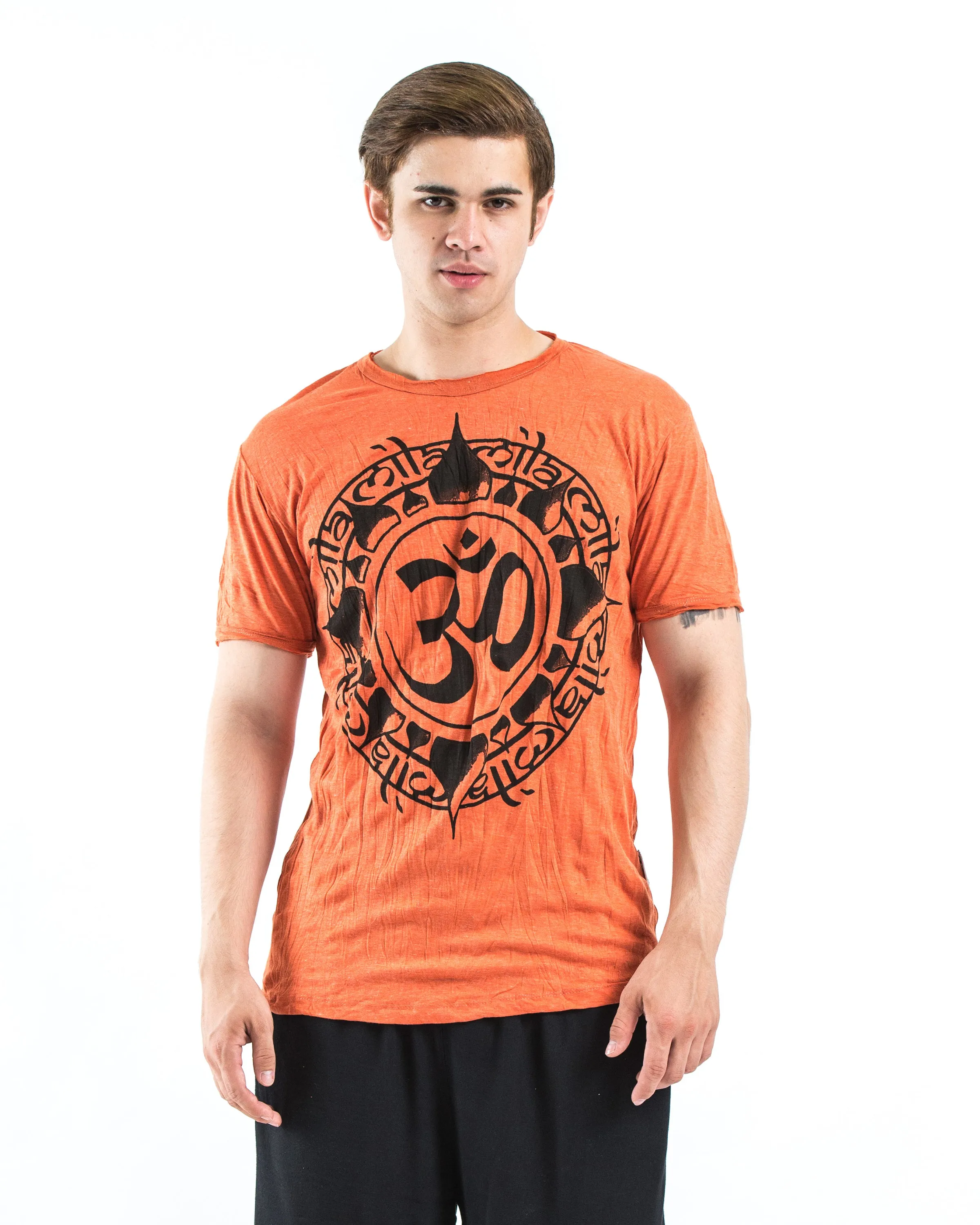 Mens Infinitee Om T-Shirt in Orange