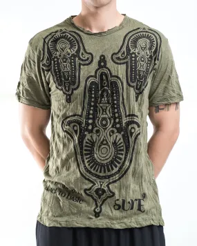 Mens Three Hands T-Shirt in Green