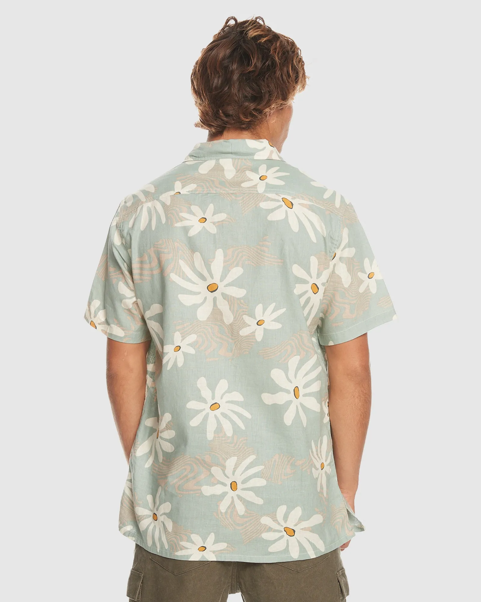 Mens Trippy Floral Short Sleeve Shirt