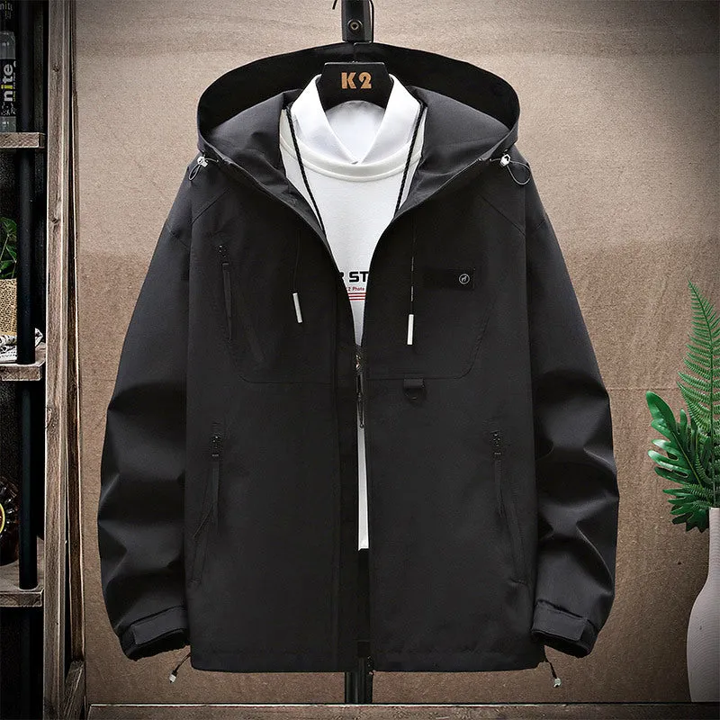 Men's Waterproof Windproof Hood Shell Jacket