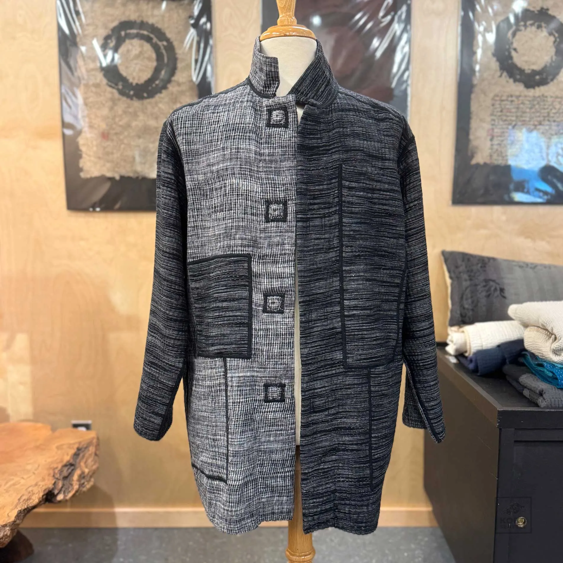 Mieko Mintz Woven Ikat & Kantha Men’s Jacket 01