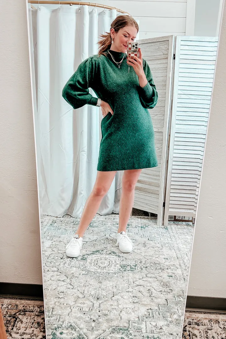 Mock Neck Sweater Dress