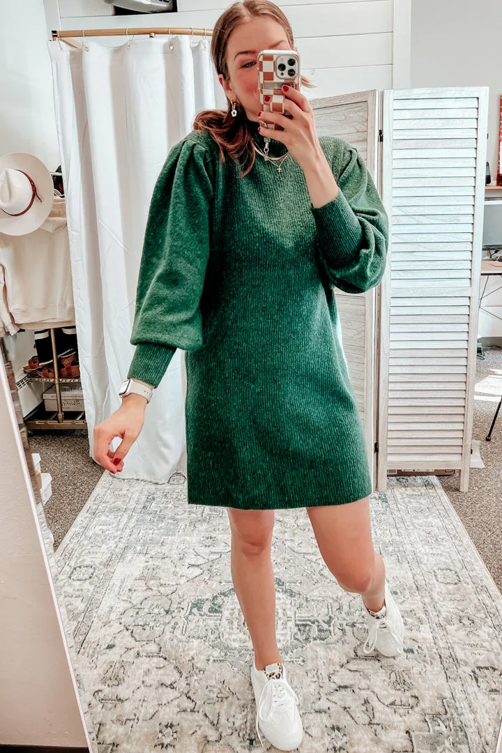 Mock Neck Sweater Dress