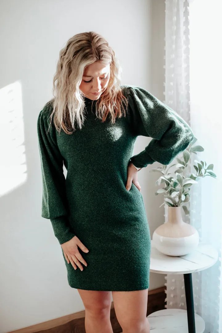 Mock Neck Sweater Dress