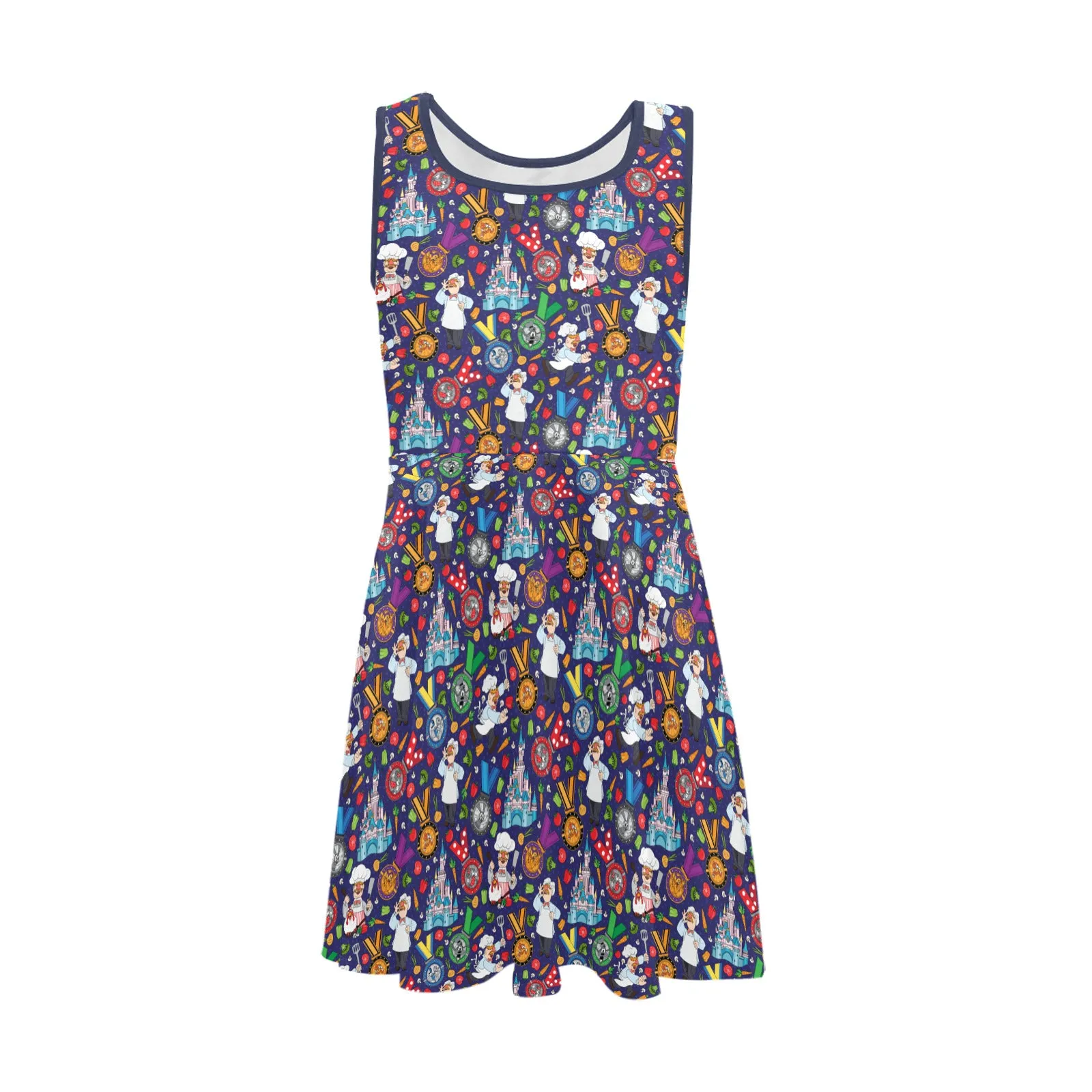 Muppets Chef Wine And Dine Race Girls' Sleeveless Sundress