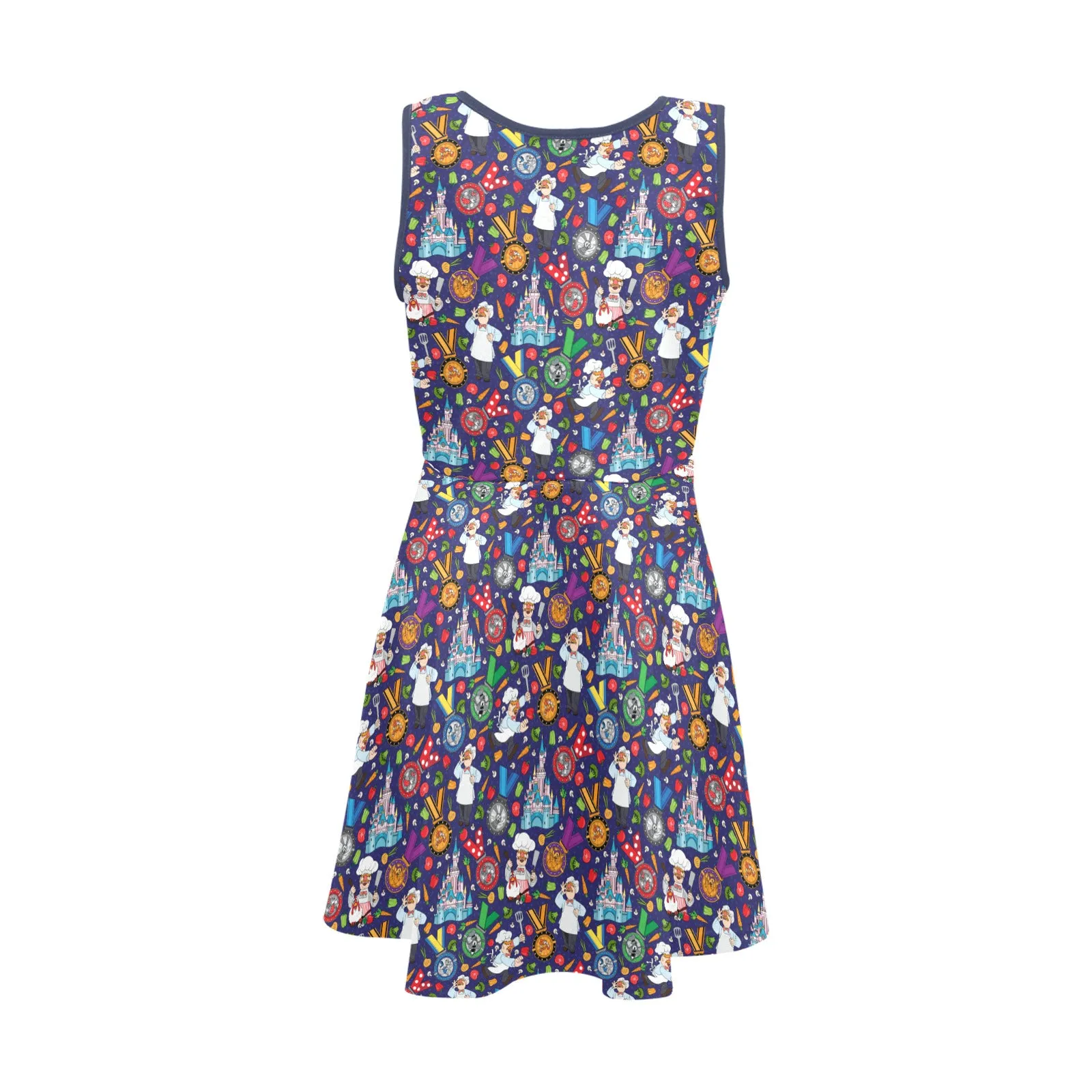 Muppets Chef Wine And Dine Race Girls' Sleeveless Sundress