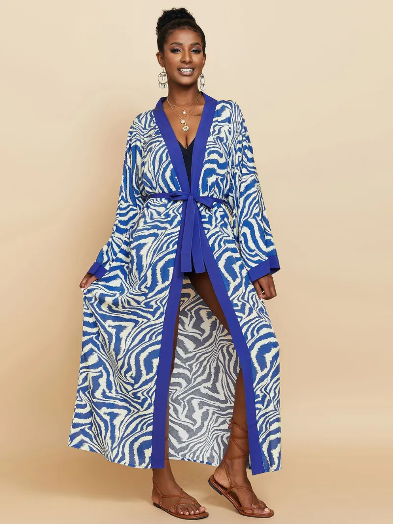 Music Of Love Women's Rayon Long Kimono Jacket