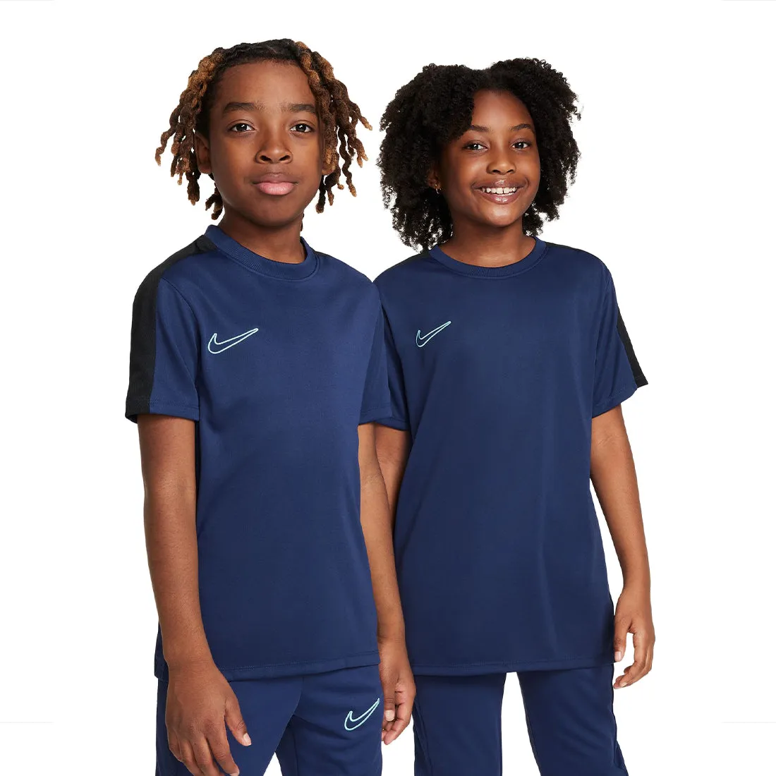 NIKE DRI-FIT ACADEMY23 KIDS' FOOTBALL TOP NAVY