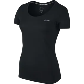 Nike Womens Dri-Fit Running Gym T-Shirt Top Short Sleeve - Black