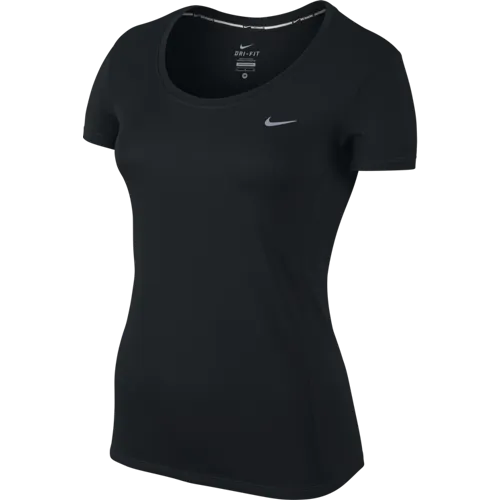 Nike Womens Dri-Fit Running Gym T-Shirt Top Short Sleeve - Black