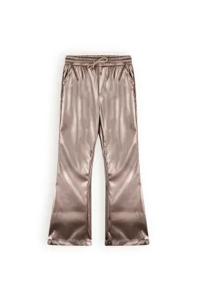 NoNo Suna coated bronze flared pants