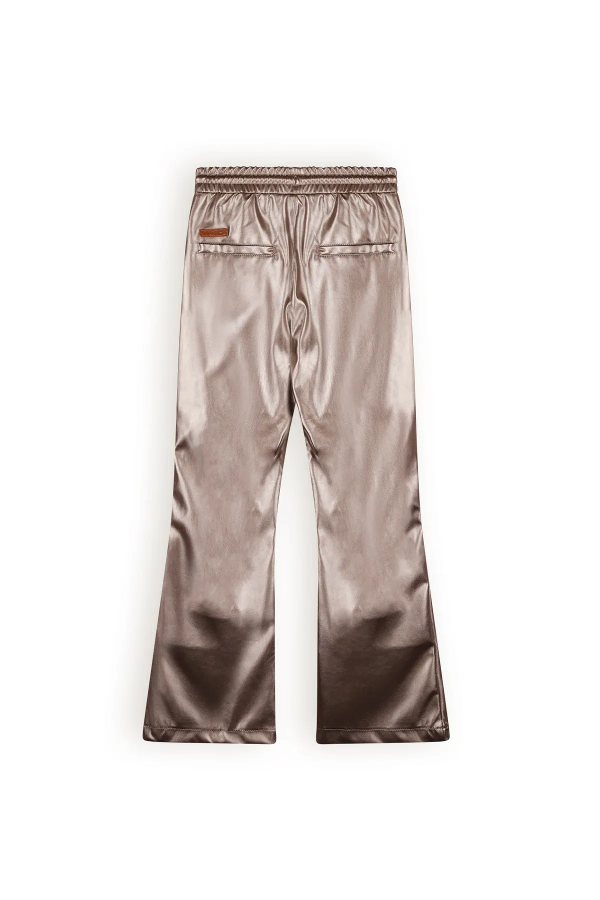 NoNo Suna coated bronze flared pants