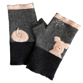 One Fine Pig Fingerless Gloves