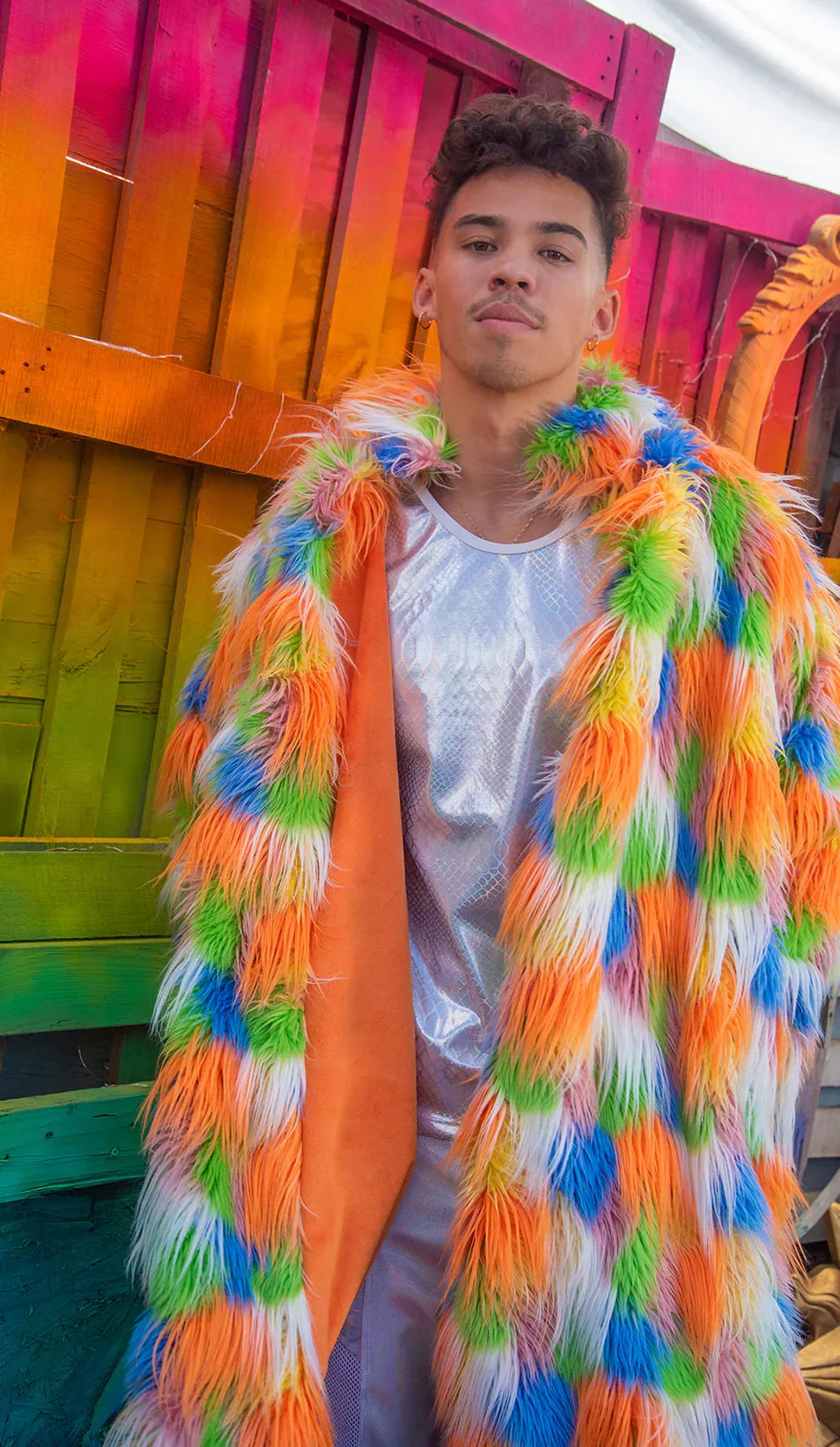 Orange Soda Faux Fur Jacket 🍊