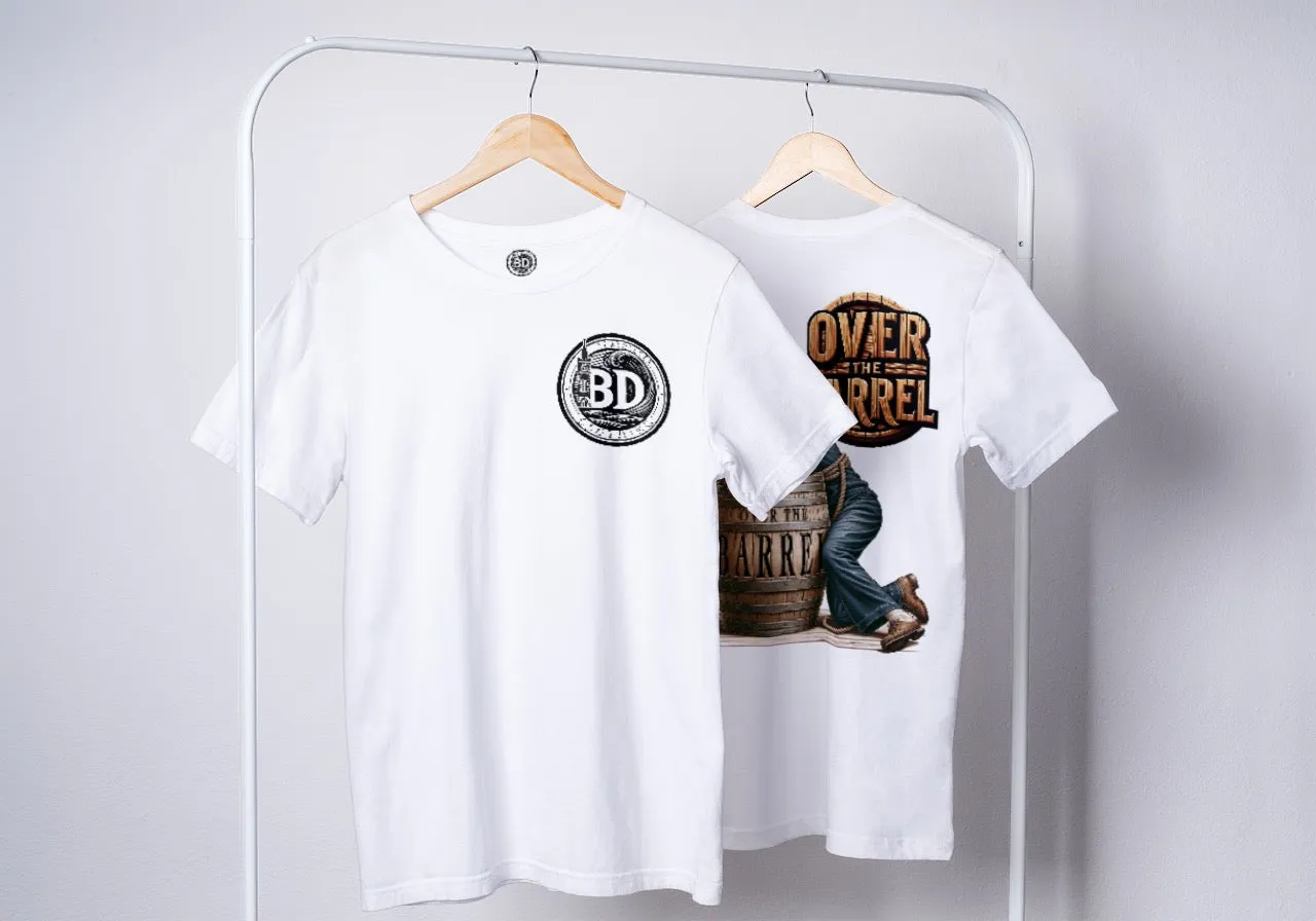 'Over the Barrel' Jack Speak T-Shirt | Humorous Sailor Design Apparel By BD Clothing