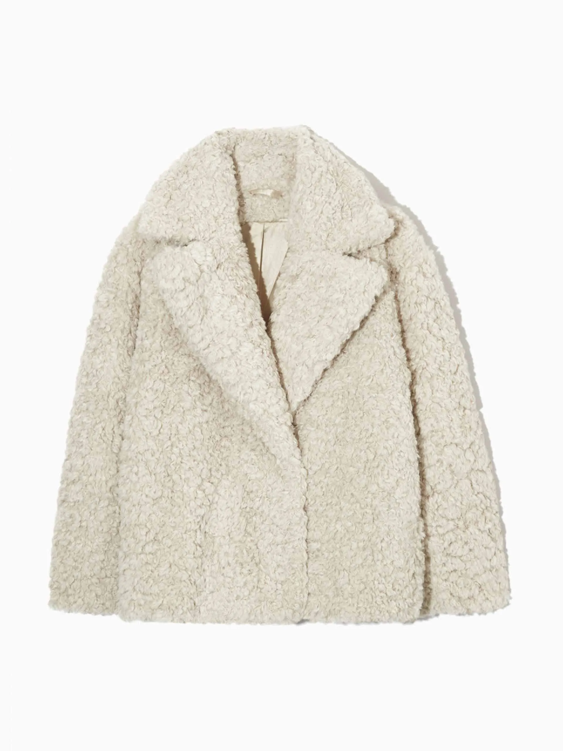 Oversized faux shearling jacket