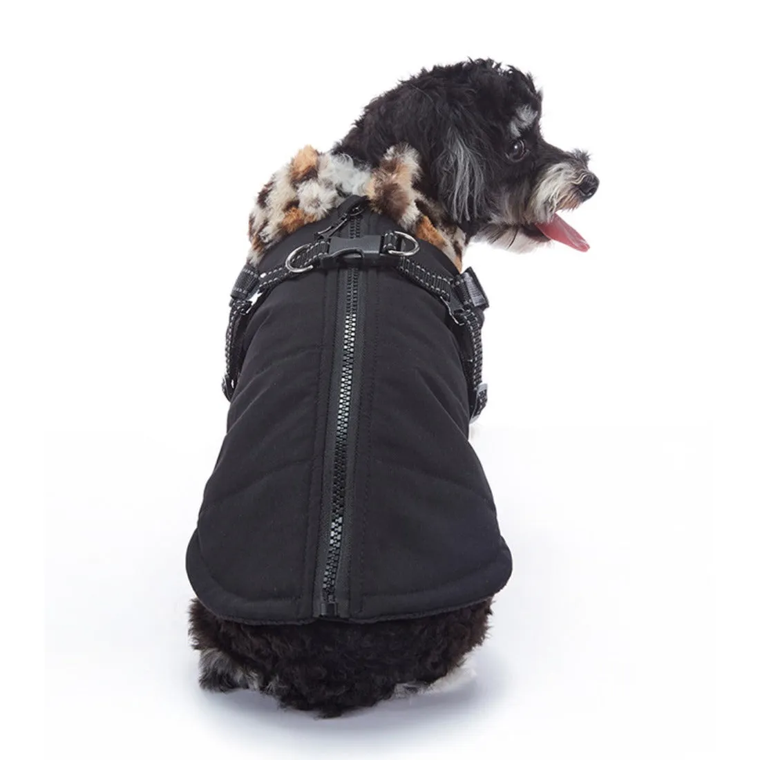 Ozzie - Luxe Faux Fur Trim Dog Jacket