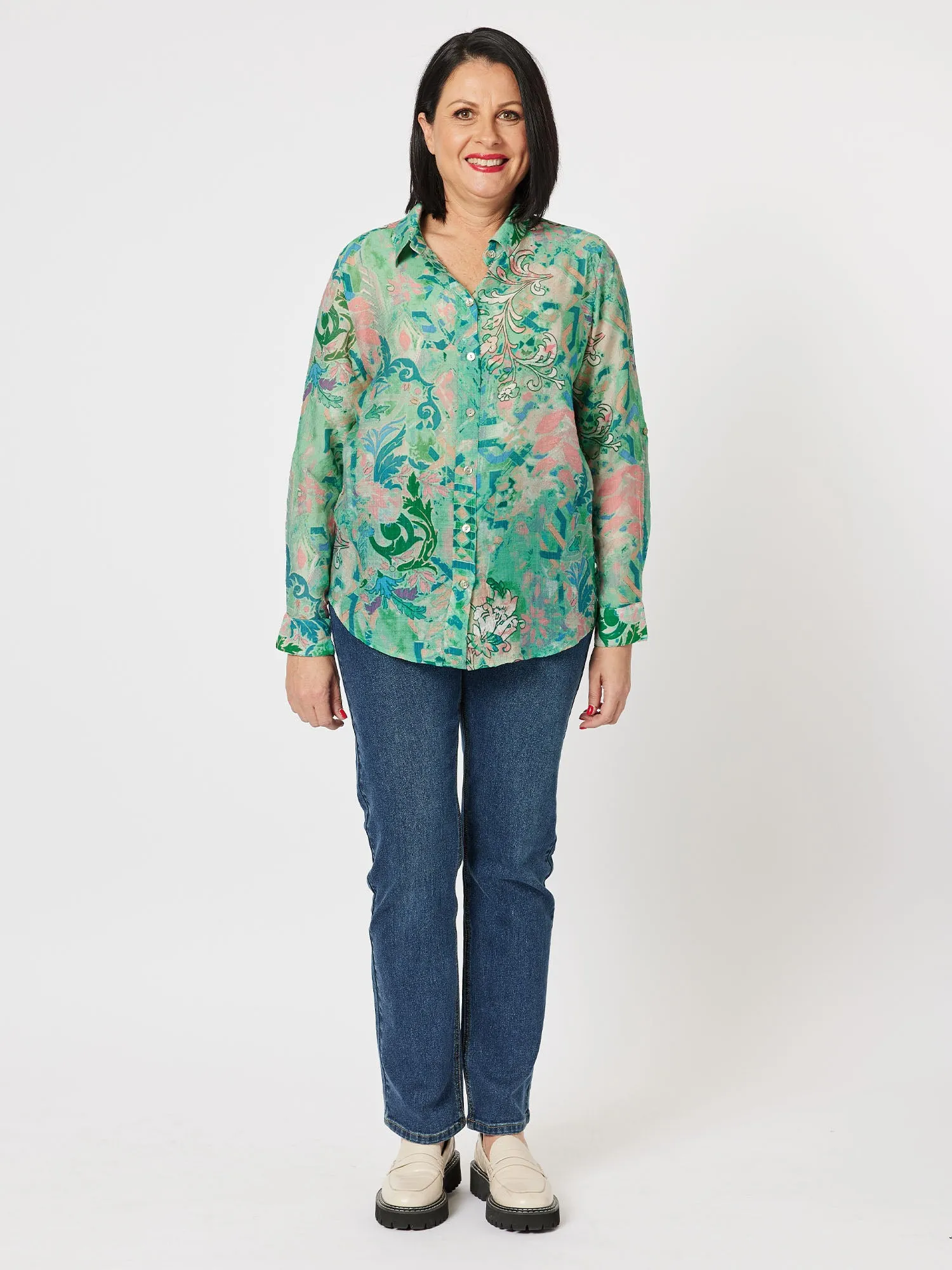 Palisade Print Shirt - Mint