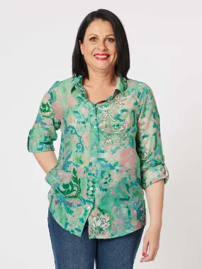 Palisade Print Shirt - Mint