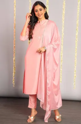 Pink Palazzo Suit Suit Set with Dupatta