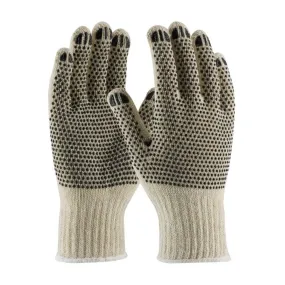 PIP 36-110PDD Double Sided PVC Dotted Knit Gloves, Natural, Box of 12