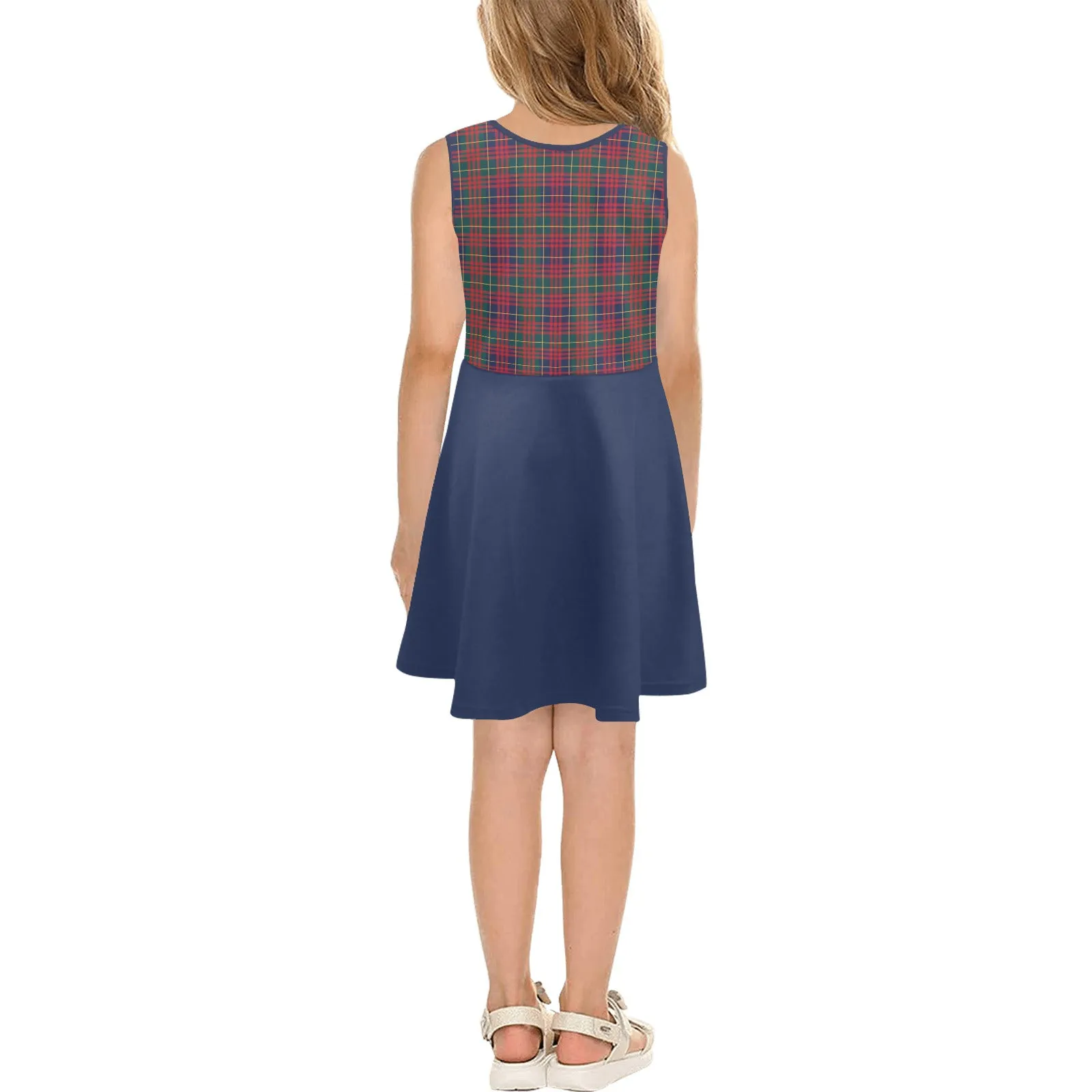 Plaid Girls' Sleeveless Character Sundress