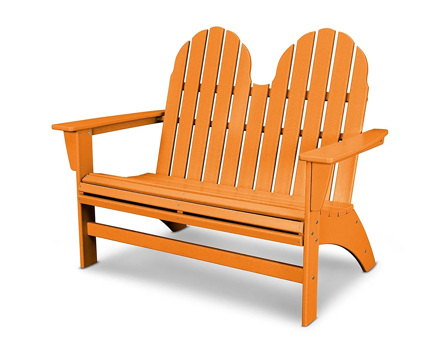 POLYWOOD Vineyard Adirondack Bench (Tangerine)