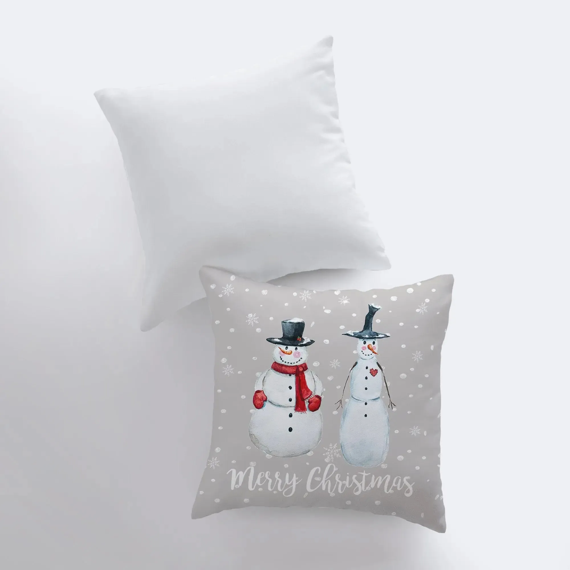 Primitive Snowmen Throw Pillow Cover | Primitive Christmas Decor | Bedroom Decor | Christmas Gift | Best Friend Christmas Gift | Room Decor