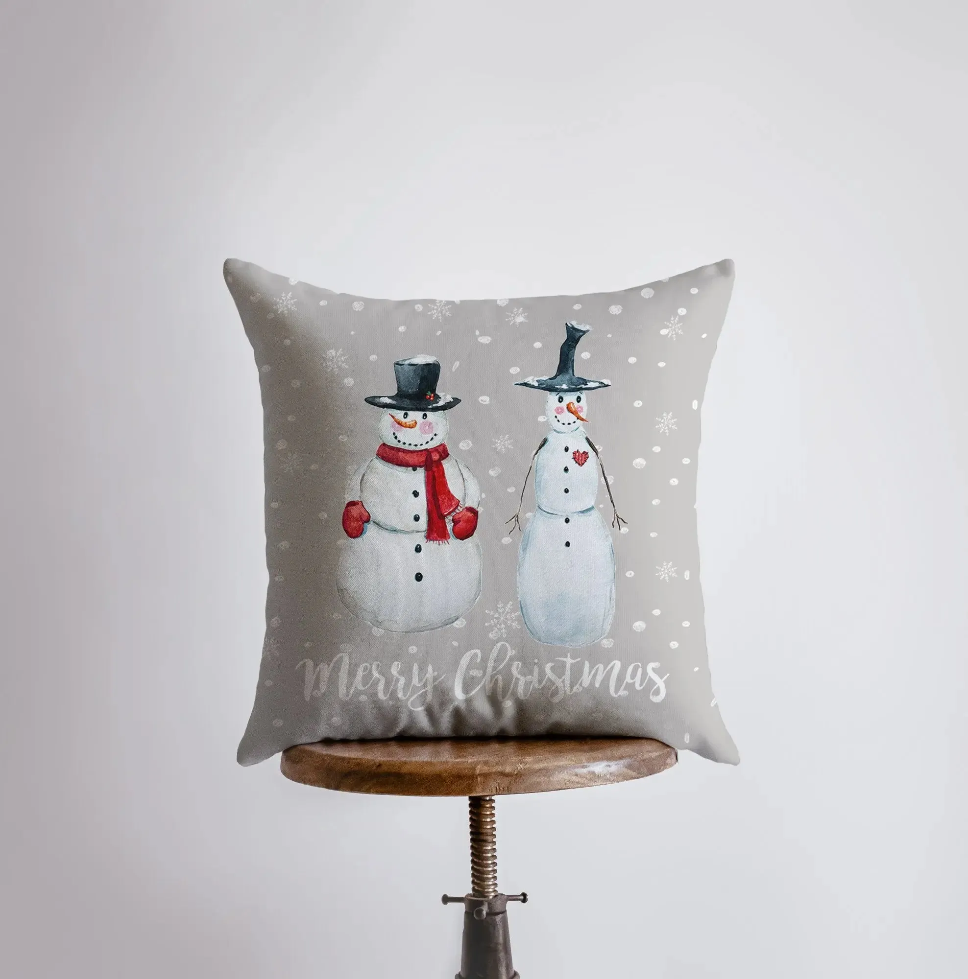 Primitive Snowmen Throw Pillow Cover | Primitive Christmas Decor | Bedroom Decor | Christmas Gift | Best Friend Christmas Gift | Room Decor