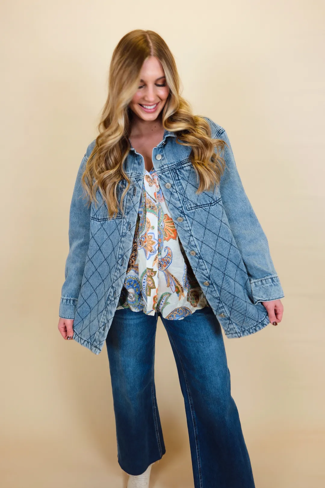 Quilted Denim Jacket