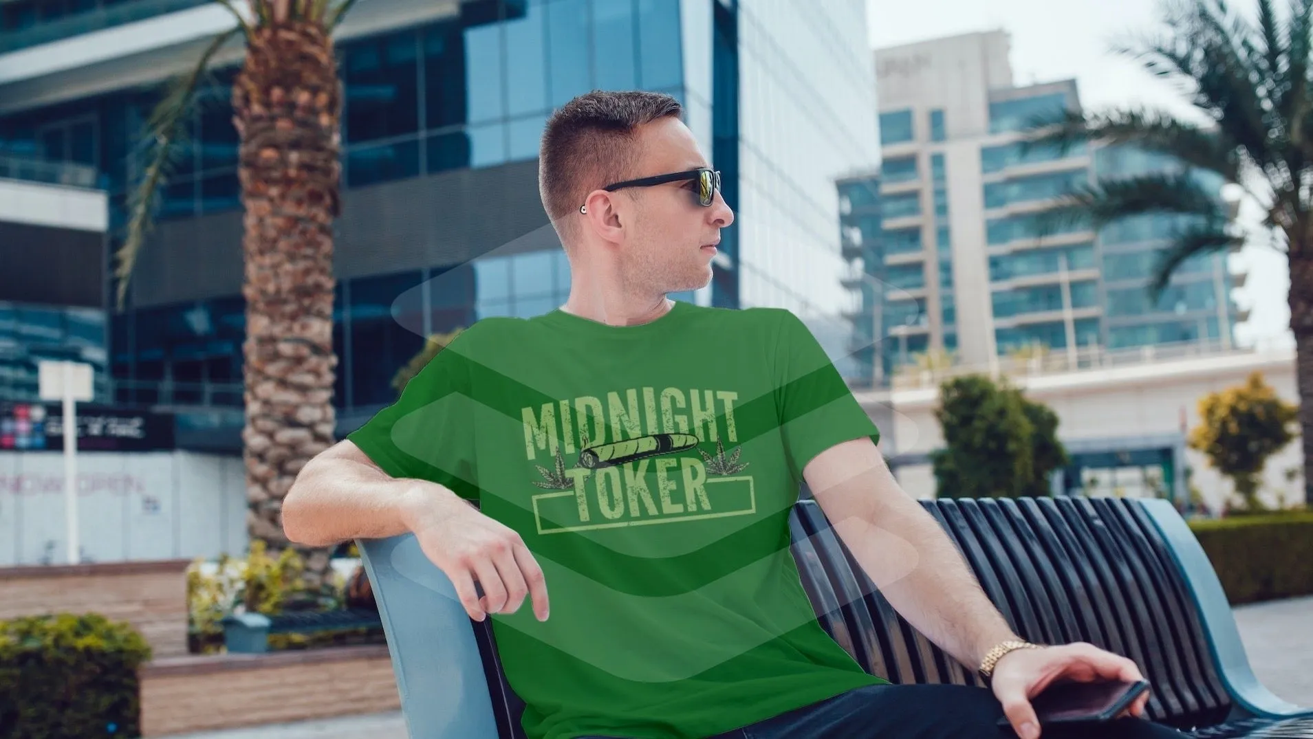 "Midnight Toker" T-Shirt with Joint Graphic - Perfect for Casual Nights