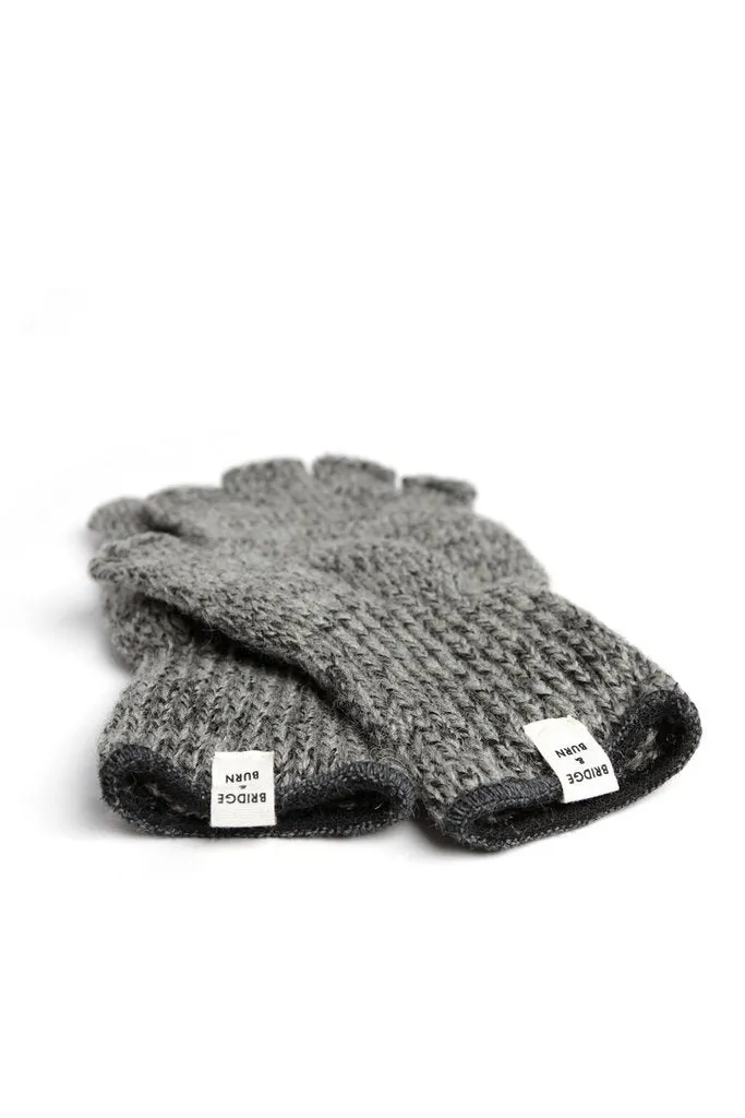 Ragg Wool Fingerless Glove Charcoal