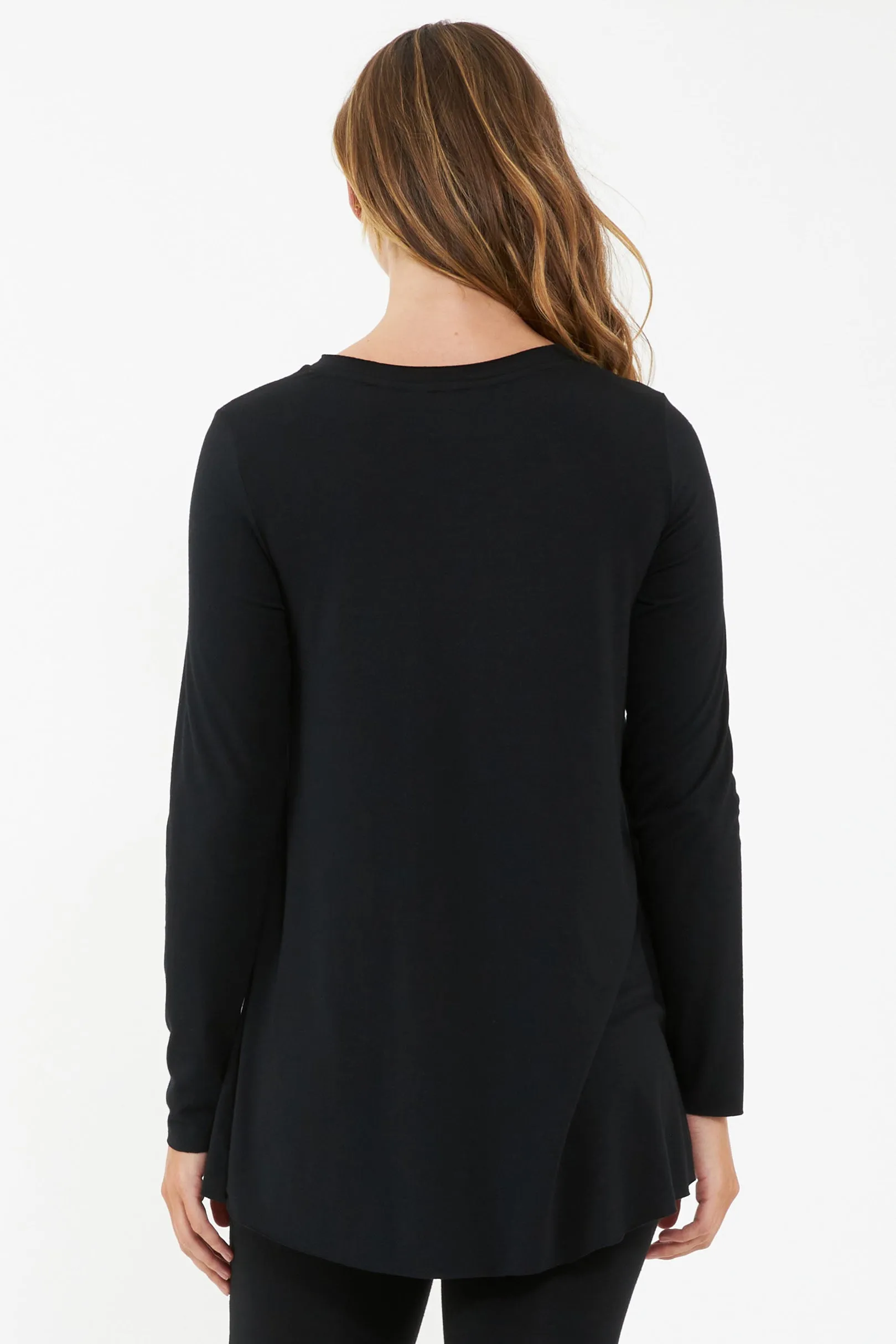 Raw Edge Maternity & Nursing Top in Black