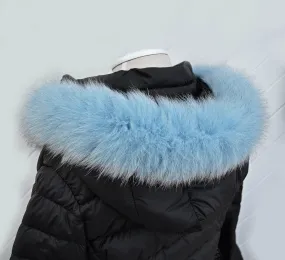 READY to SHIP, 60 cm Real Fox Fur (Tail) Trim Hood, Fur collar trim, Fox Fur Collar, Fur Scarf, Fur Ruff, Fur Hood, Fur stripe, Coat Trim