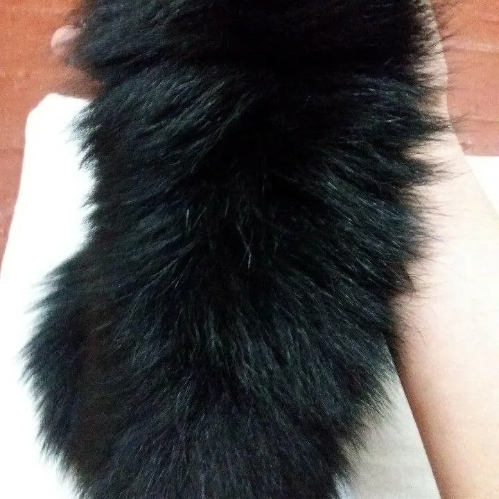 READY TO SHIP, 70 cm Real Fox Fur (Tail) Trim Hood, Fur collar trim, Fox Fur Collar, Fur Scarf, Fur Ruff, Fur Hood, Fur stripe, Coat Trim