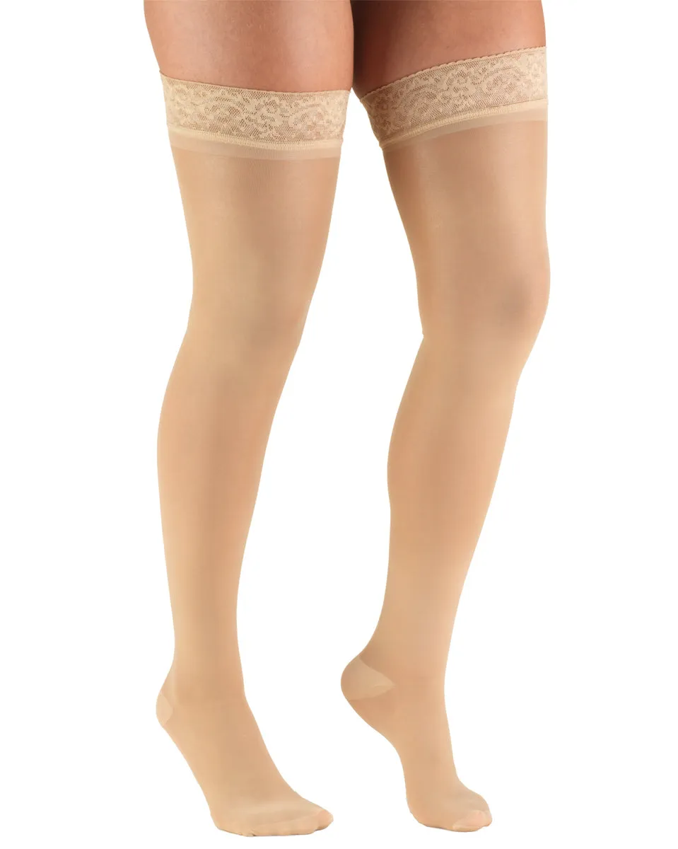 ReliefWear Women's TruSheer Thigh High Silicone Top Band 30-40 mmHg