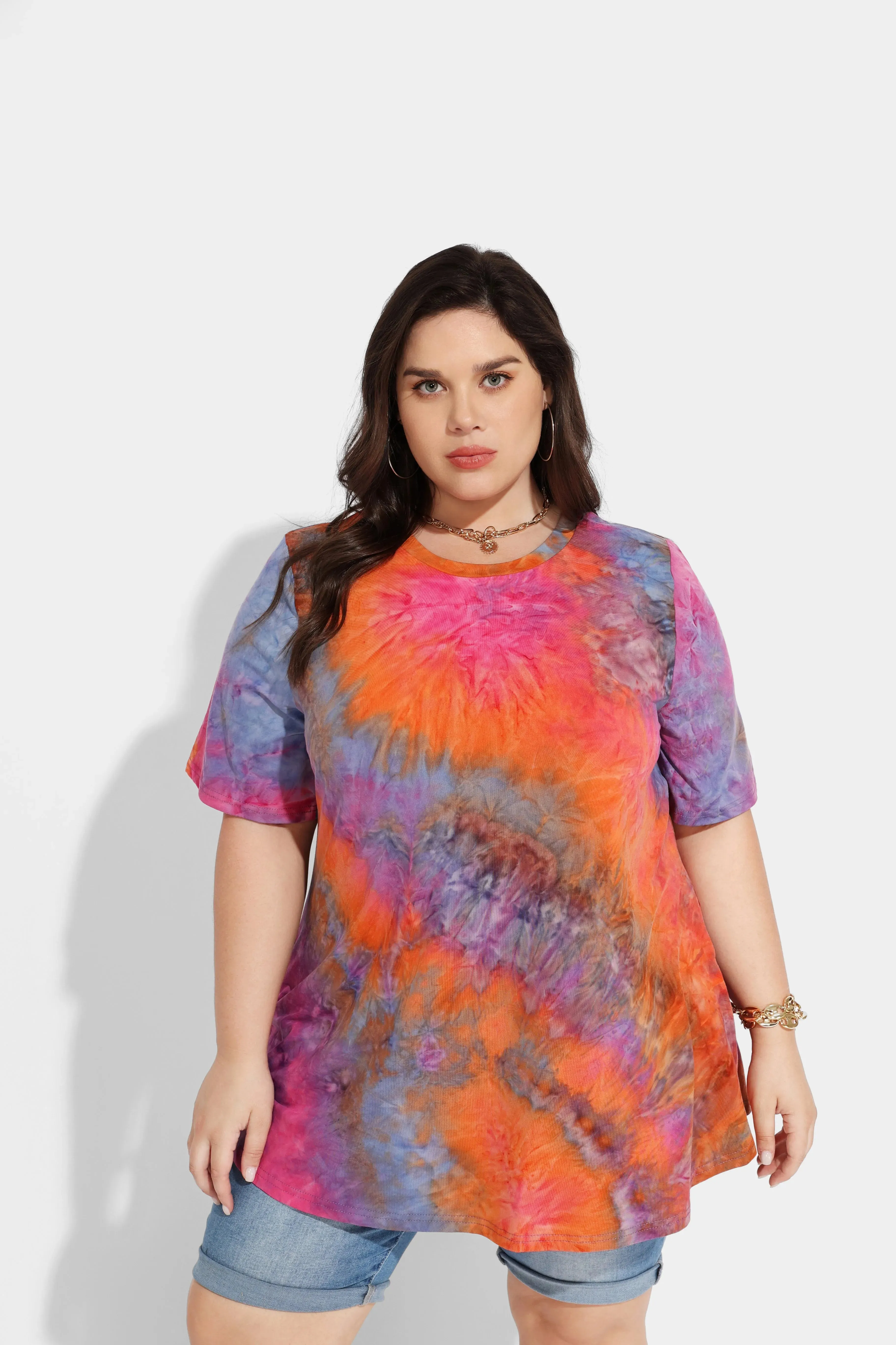 Ritera Resort Outfit Tie Dye Tunic T-Shirt