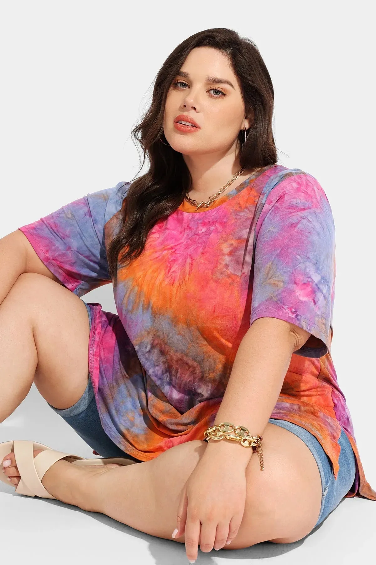 Ritera Resort Outfit Tie Dye Tunic T-Shirt