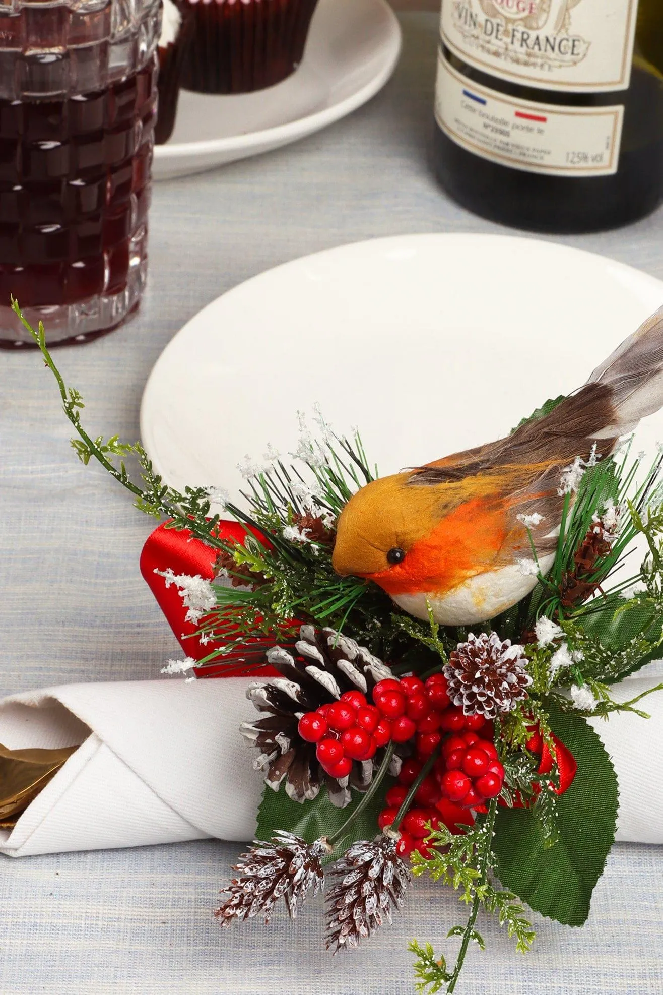 Robin on a Branch Ornament