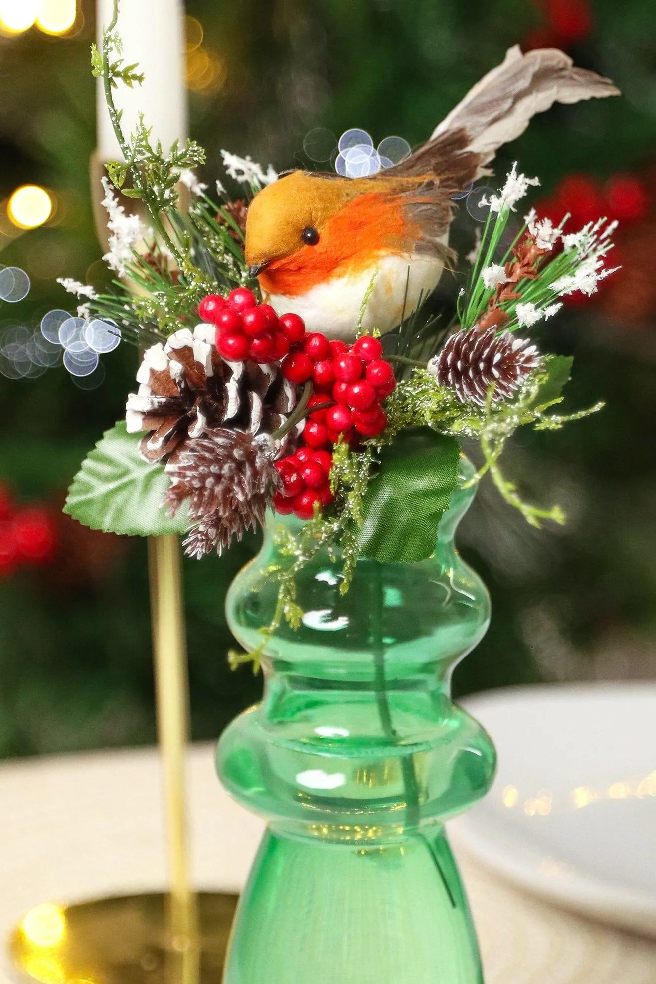 Robin on a Branch Ornament