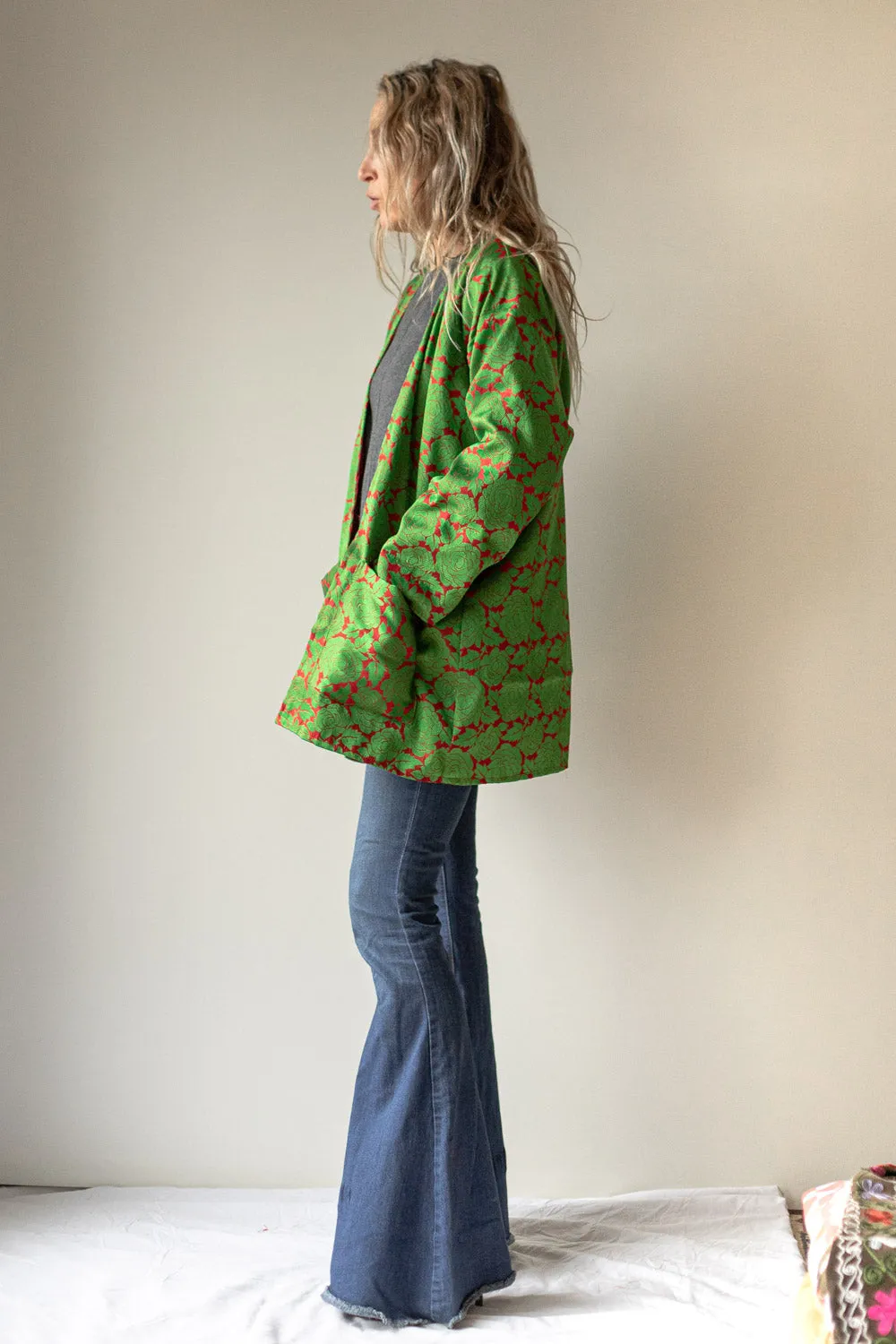 Rose Limited Edition Kimono Jacket (Forest Green)