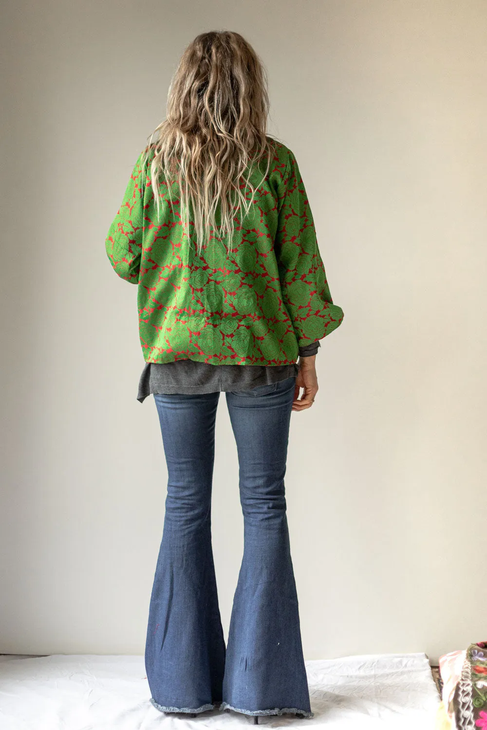 Rose Limited Edition Kimono Jacket (Forest Green)