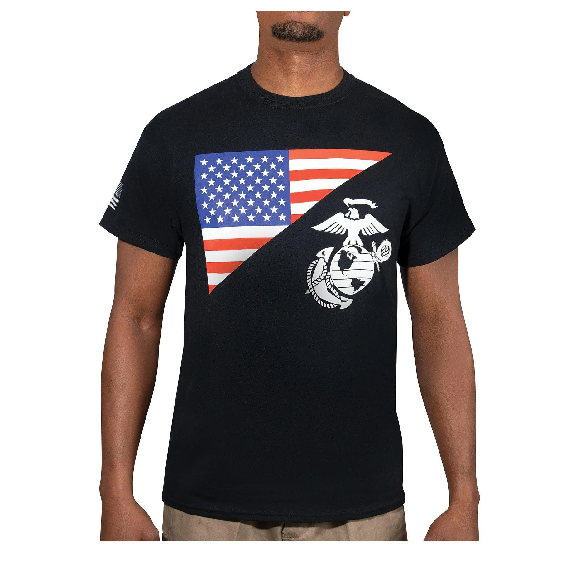 Rothco US Flag / USMC Eagle, Globe, & Anchor T Shirt