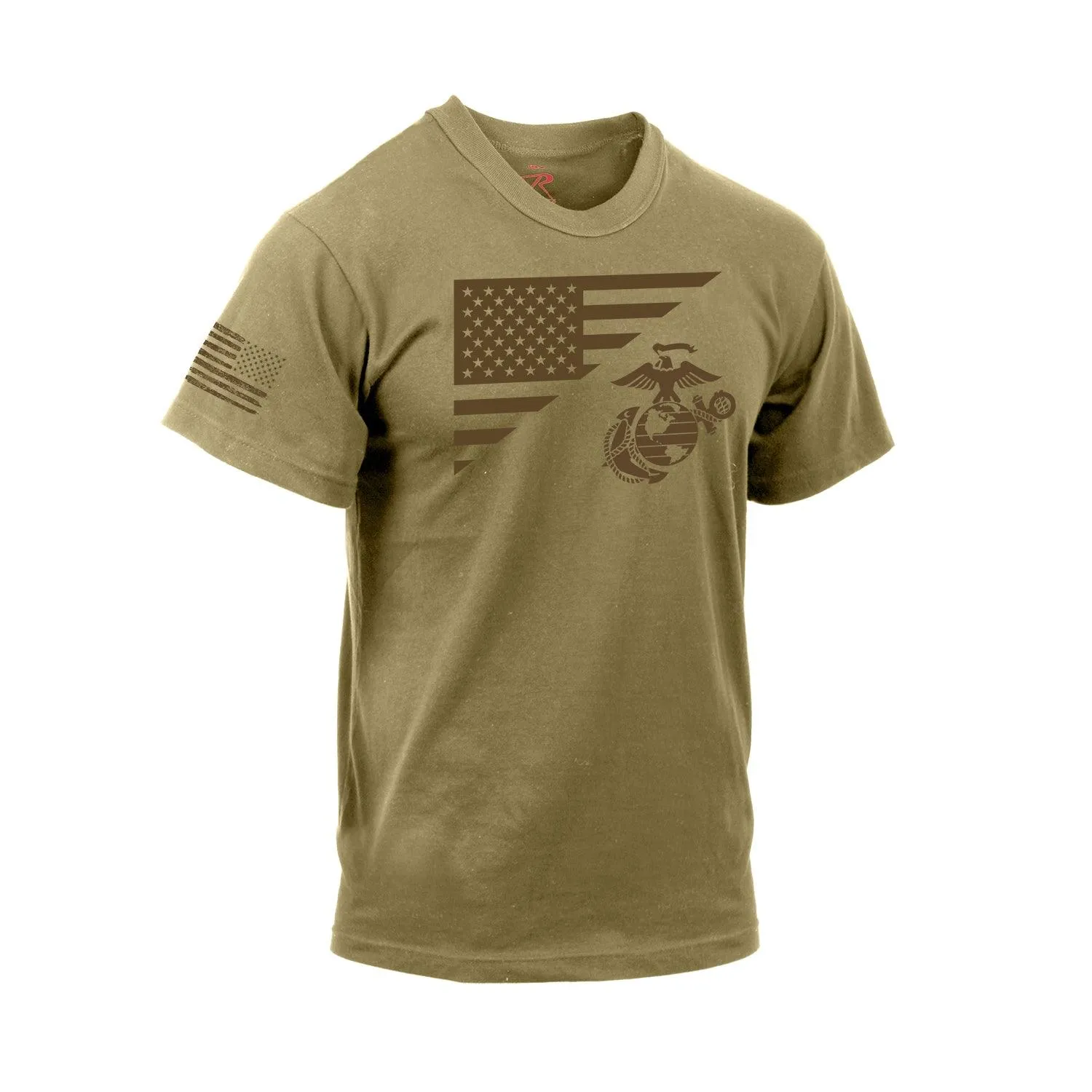 Rothco US Flag / USMC Eagle, Globe, & Anchor T Shirt