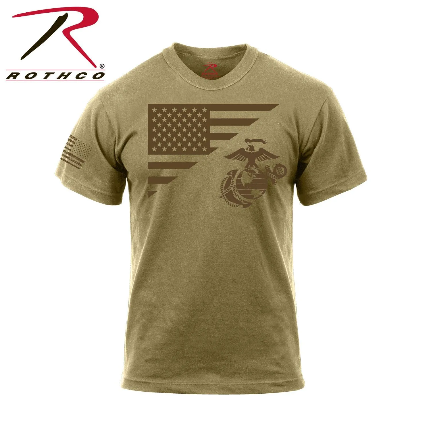 Rothco US Flag / USMC Eagle, Globe, & Anchor T Shirt