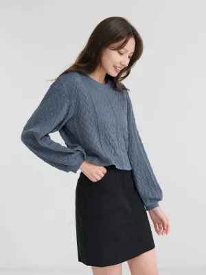 Royal Cable Knit Top