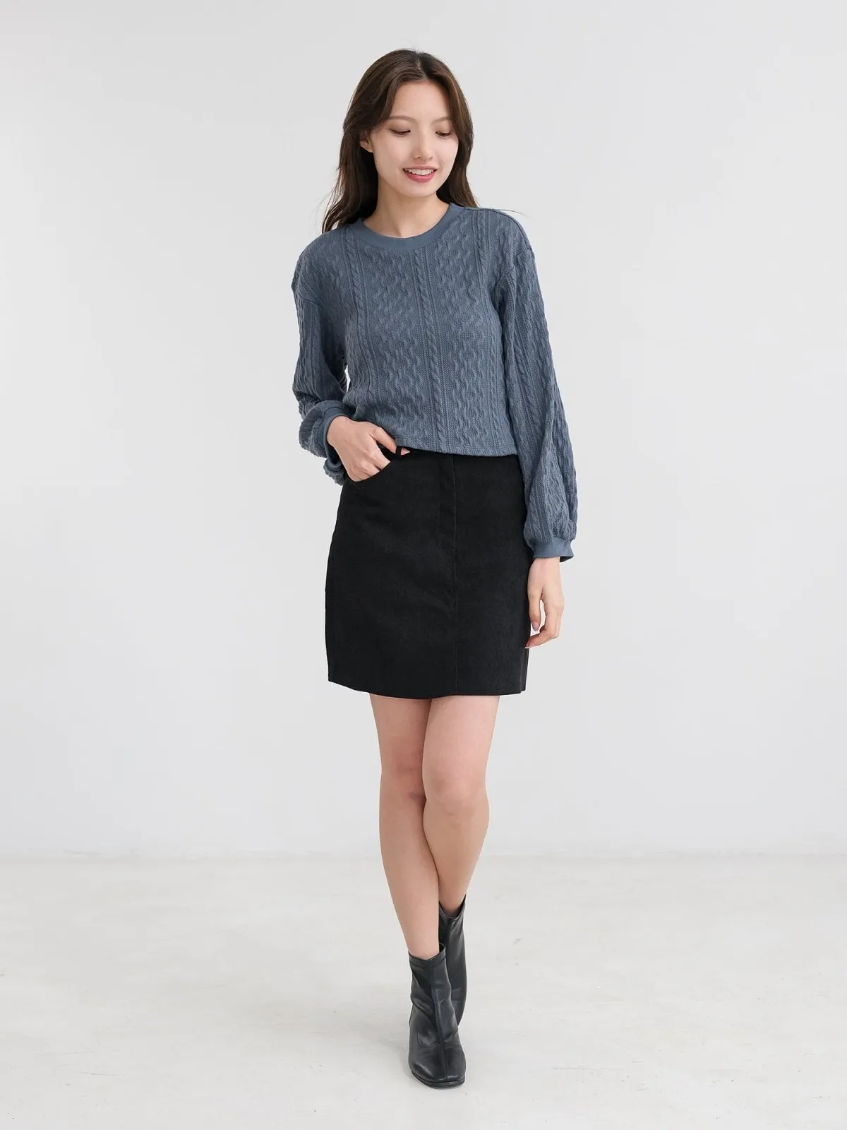 Royal Cable Knit Top