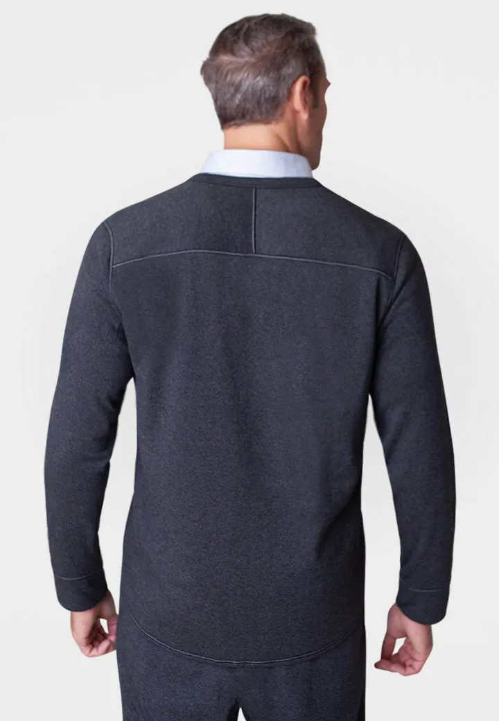 Rugvee Pullover V-Neck Sweatshirt - Charcoal Grey